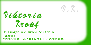 viktoria kropf business card