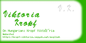 viktoria kropf business card